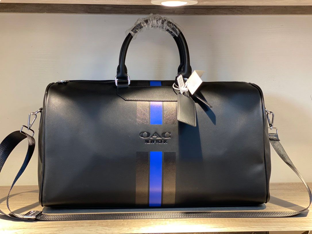 

Designer brand large travel bag short capacity bag travel men's hand luggage handbag trip ladies travel boarding leather Pxbrx, Black