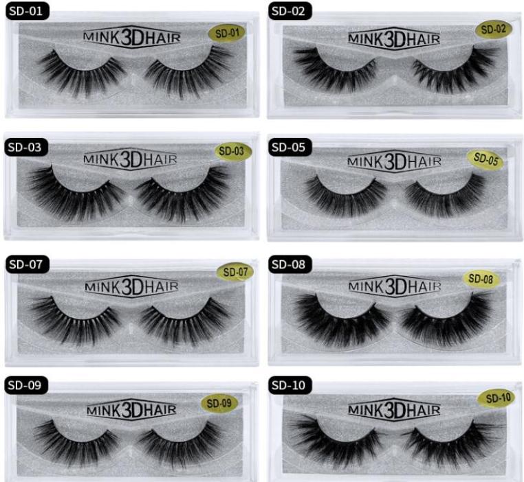 

20 styles 3D Mink Eyelashes Eye lash Extension Sexy False Eyelashes Natural Thick Fake Eye lashes Full Strip Mink Eye Lashes Beaut6157042