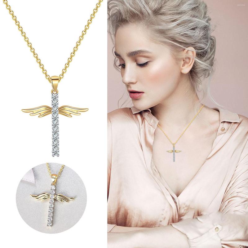 

Chains GuardianAngel Chain Pendant Women Jewellery Love Gifts Classic Exquisite Stainless Steel Jewelry Collar Accessories For