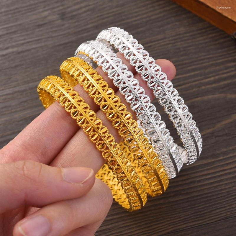 

Bangle Bangrui 24K Dubai Gold Color Wedding Jewelry For Women Men Saudi Arab Bracelet&Bangles