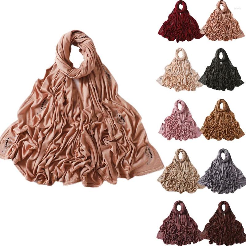 

Ethnic Clothing Soild Color Cotton Scarf Hijab For Muslim Women Stretch Jersey Headscarf Female Head Wrap Scarves Turban Foulard Femme