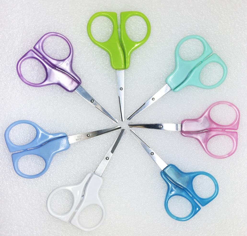 

7 colors New Makeup Eyebrow Scissor With Sharp Head Stainless Steel Women Brow Beauty Makeup Tool Curved Manicure Cuticle Cutting2323219, Black