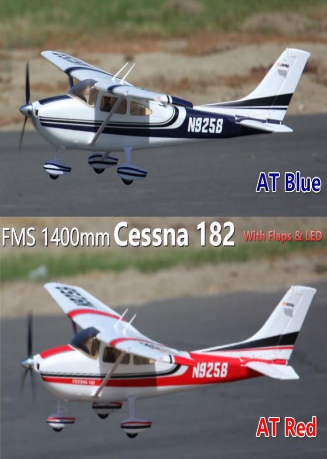 

FMS RC Airplane 1400mm Cessna 182 V2 Trainer 5CH with Flaps 3S Blue Red PNP RC Plane Hobby Model Aircraft Avion Fixed Wing EPO 669489222, Black