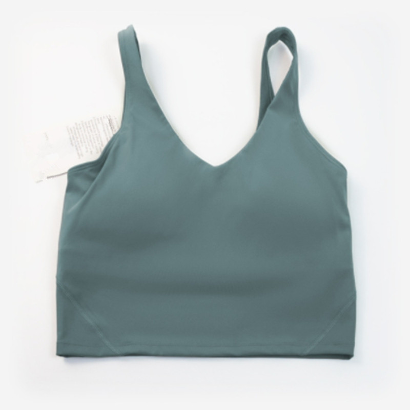 

Summer U-shaped No Steel Ring Built-in Chest Pad Sports Bra for Women Gym Sleeveless Fitness Yoga Fashion Tank Top Bras lu-777 lululoemon, 014