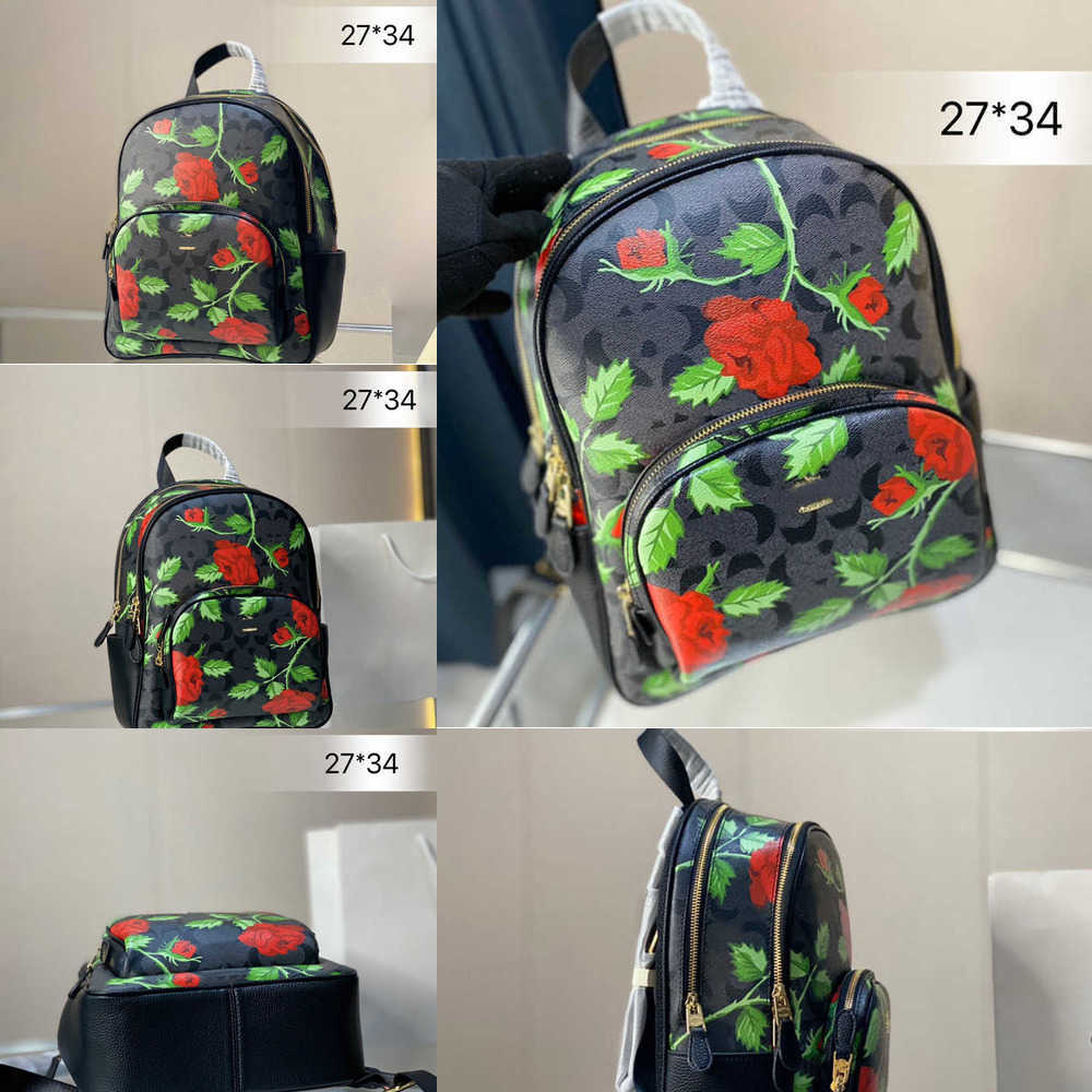 

New Backpack Handbag Fashion Men Rose Designer Leather Back Pack Women Shoulder Bag Travel s Student School Book Bags Bagpack 230129, P140-27x34cm
