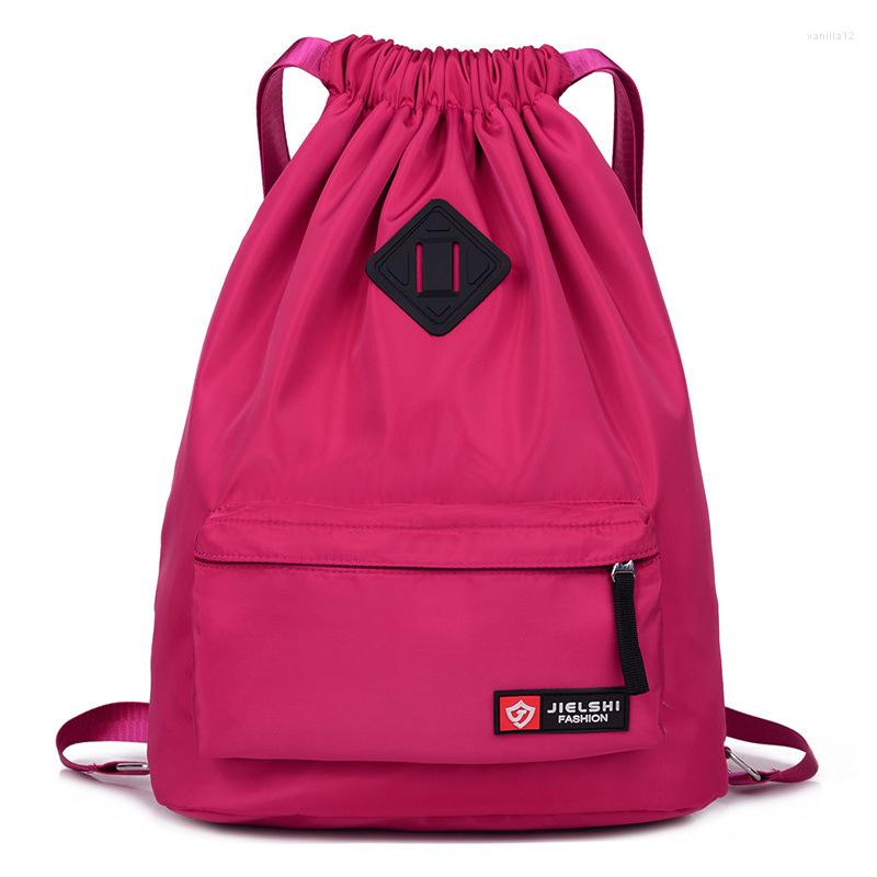 

Outdoor Bags Sports Running Large Capacity Drawstring Backpack Men And Women Swimming Fitness Waterproof Soft Back Gym Bag, Purple