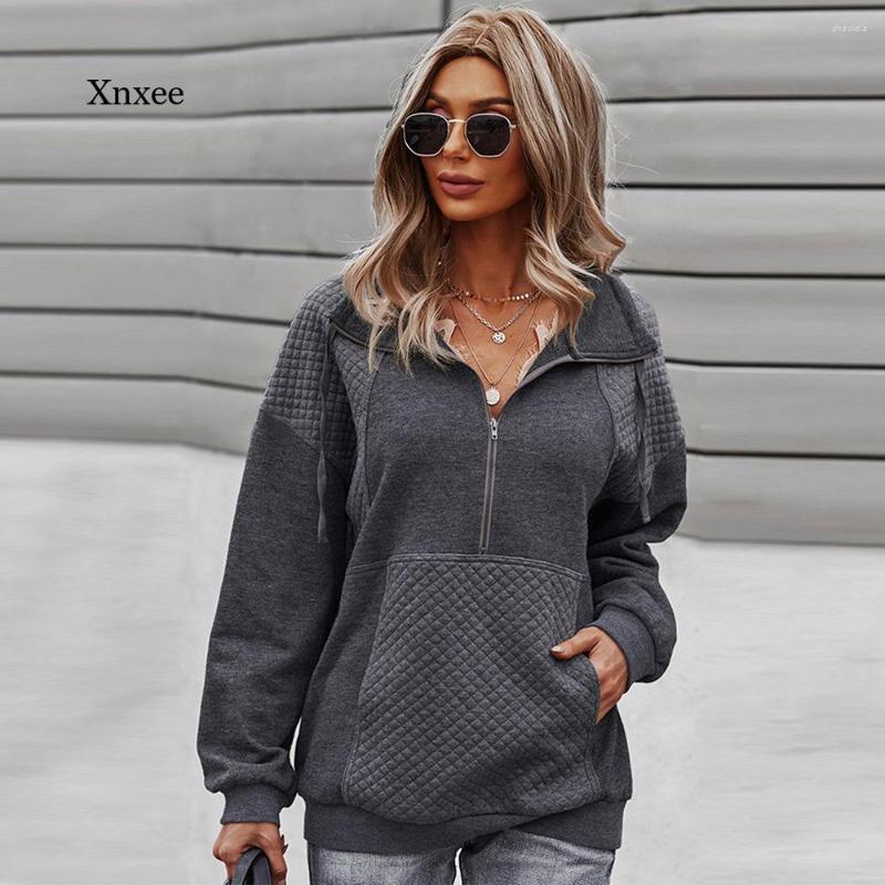 

Women's Jackets Zipper Sweatshirt Turn-Down Collar Woman Coat Autumn Winter Loose Female Long Sleeve Warm Elegant Ladies Top Sweatshirts, B4
