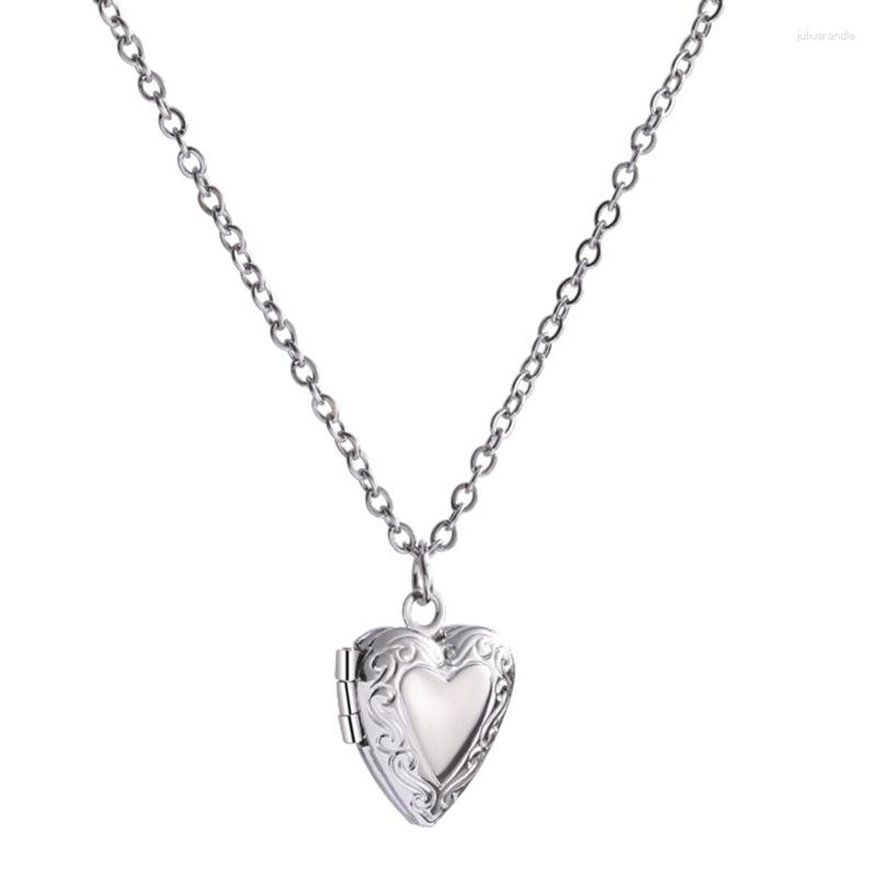 

Pendant Necklaces Dainty Openable Heart Layered Choker Handmade Christmas Presents With Adjustable Chain For Women