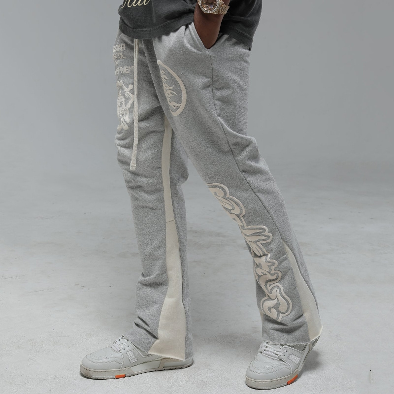 

Men's Pants Hellstar Studios Men's and Women's Loose Panel Contrast Vintage Horn Fashion Brand Terry Pants 230620
