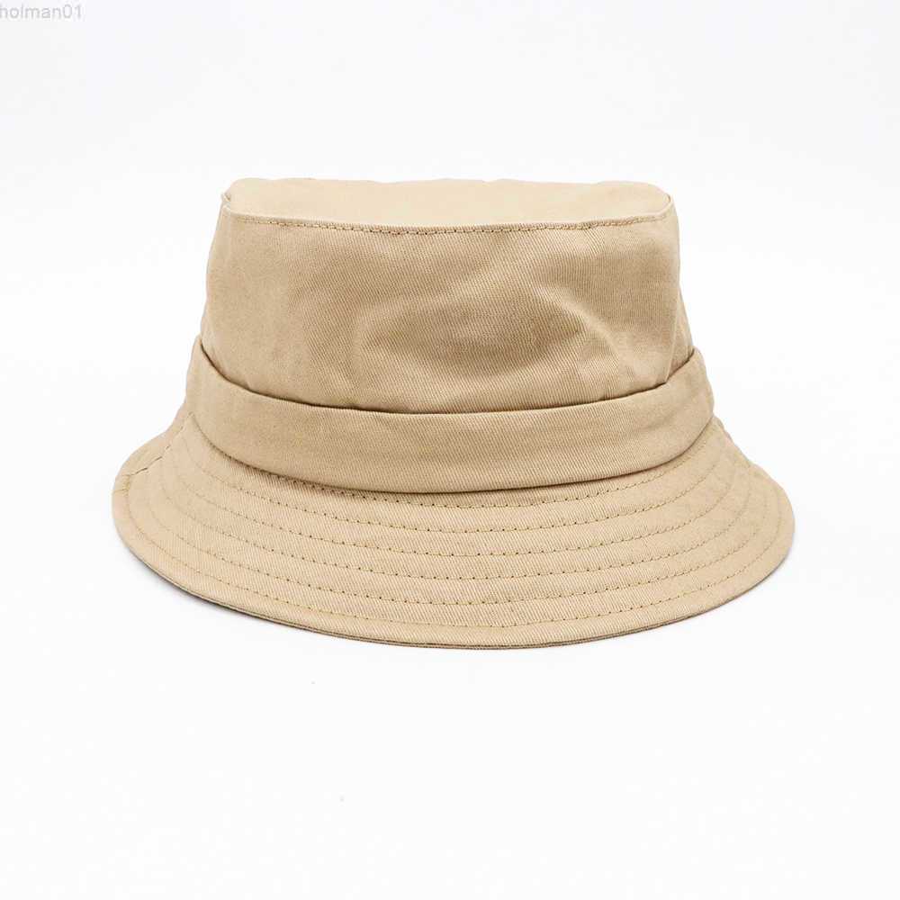 

designer Luxury bucket hats summer bob cap solid color hat metal letter, Blue