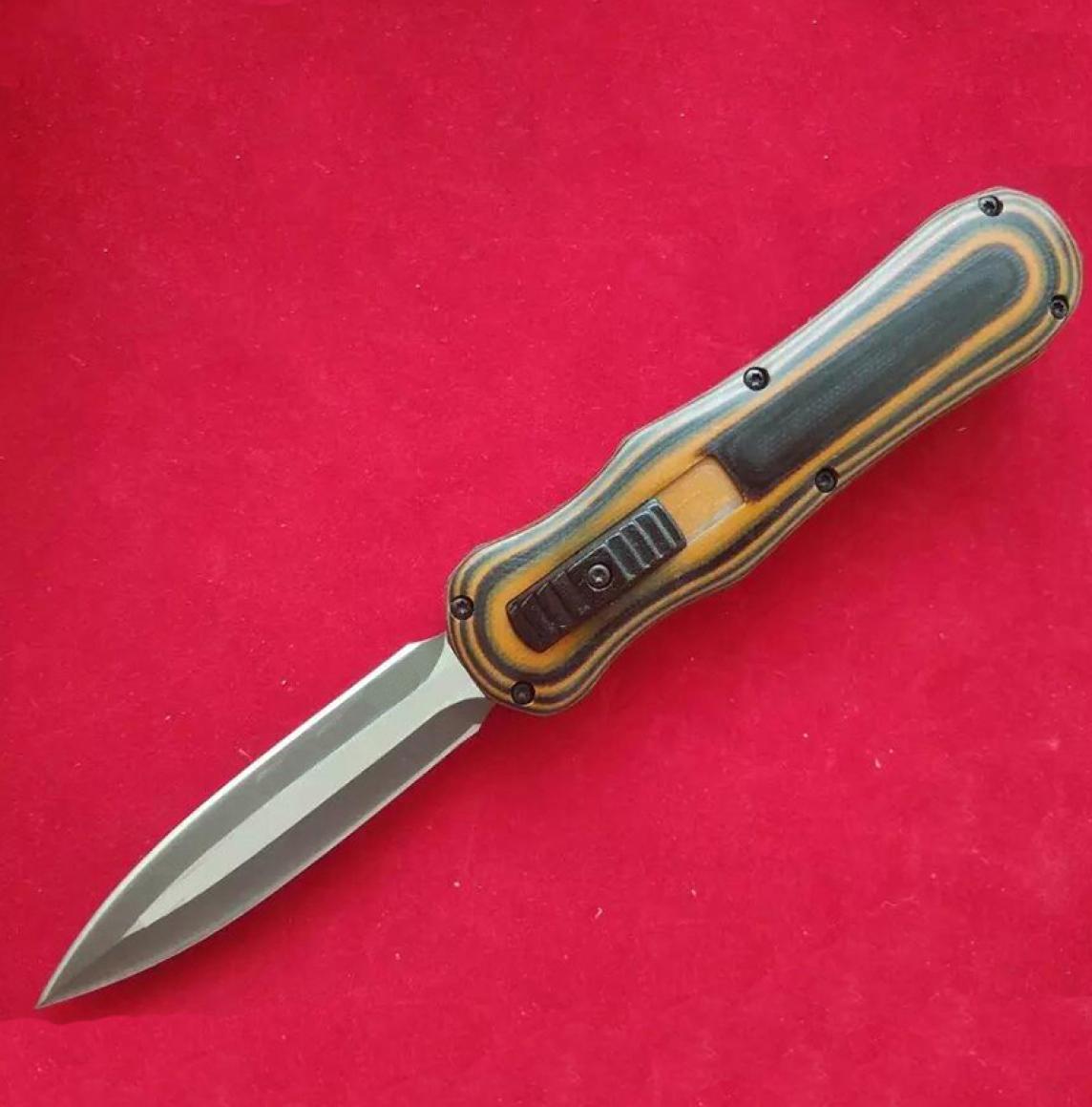 

Bench made DE switch knife D2 tool steel G10 outdoor hunting tactical knives gift camping equipment6436790