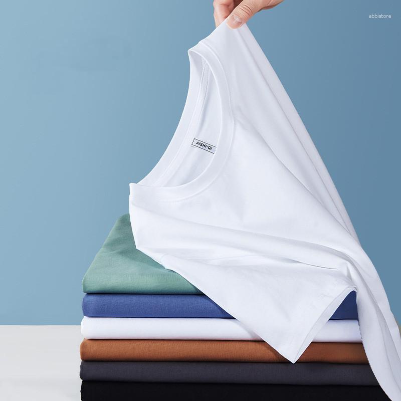 

Men's T Shirts Shirt For Men 2023 Summer Solid Color Short Sleeve Round Neck Slim Cotton Clothing Tops Tee Breathe Freely, Green t shirt