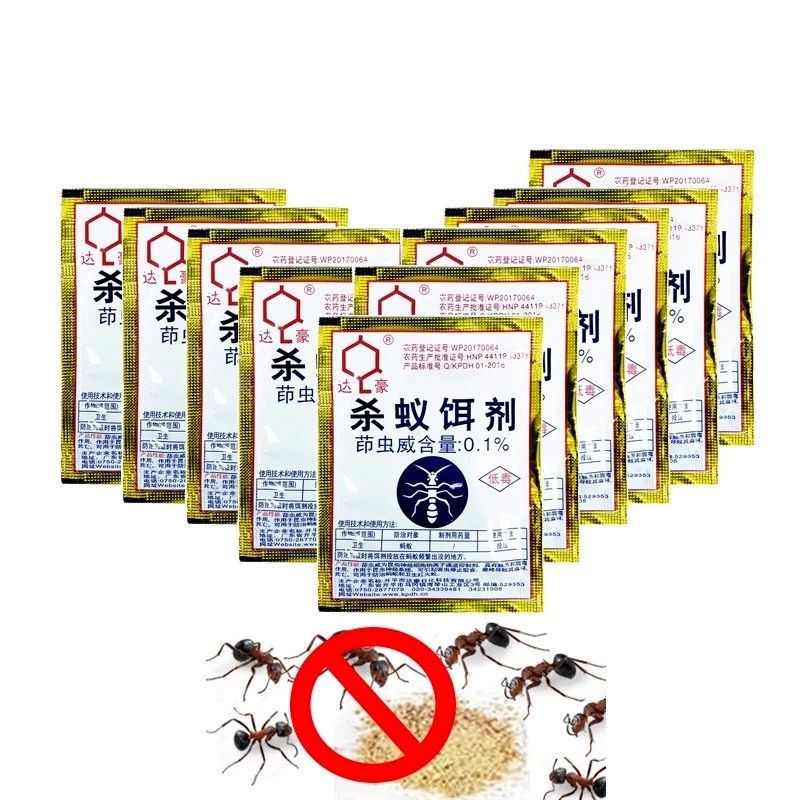 

10pcs cockroach Killer Insecticide Anti Ant Bait Powder Trap Pest Control Product Baits Yellow Ants Repellent Non-Toxic And Safe