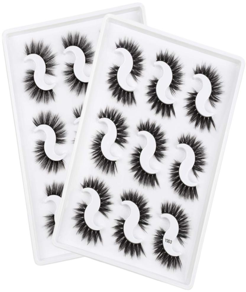 

3D Mink lashes boxes eyelash packaging 9 Pairs Natural Makeup Eyelashes1491944