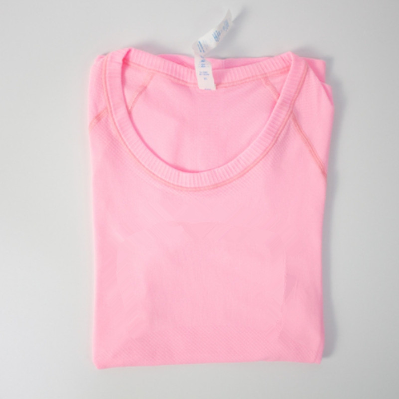 

Seamless Yoga T-Shirts Summer Women Slim Sports Tee Breathable Fitness Blouse Workout Short Sleeve Crop Top lu-777 lululoemon, 015
