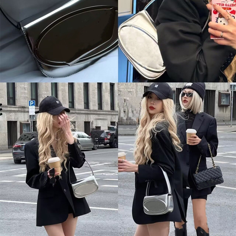 

7A Quality Lovely Shoulder Bags Crossbody Genuine Leather More Colors Diesels Luxury Handbag Womens oil Flap Evening tote Lady Fashion Hobo clutch Satchel, Color 2