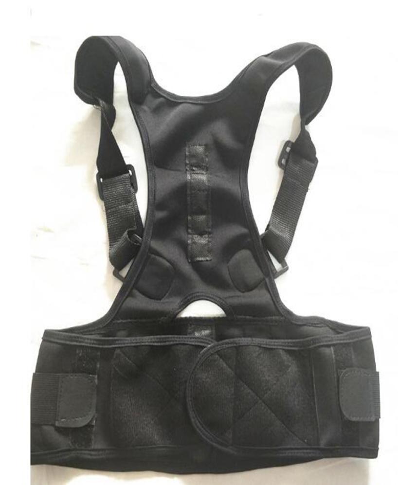 

Brand New Adjustable Back Posture Corrector Magnetic Therapy Posture Corrector Brace Shoulder Back Brace Support Belt 1pcs drop sh6045639, Black