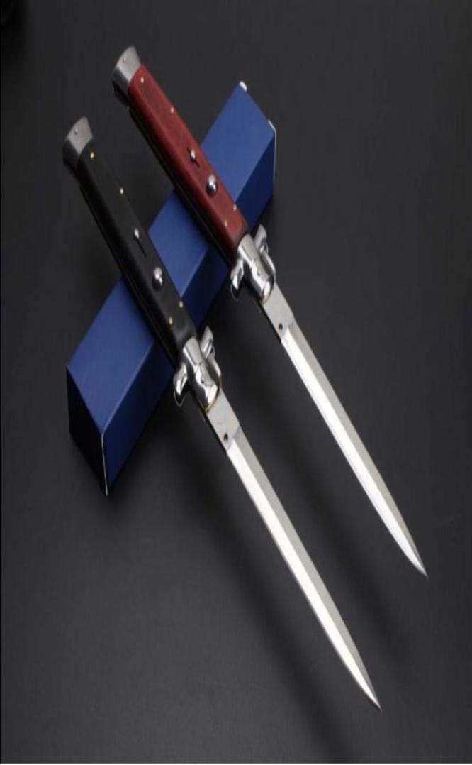 

Good quality 13 Inch Italian AB C81 Mafia Too Tactical Stiletto Knife 440C Blade Survival Hunting Camping auto Knifes Horizontal E9831170