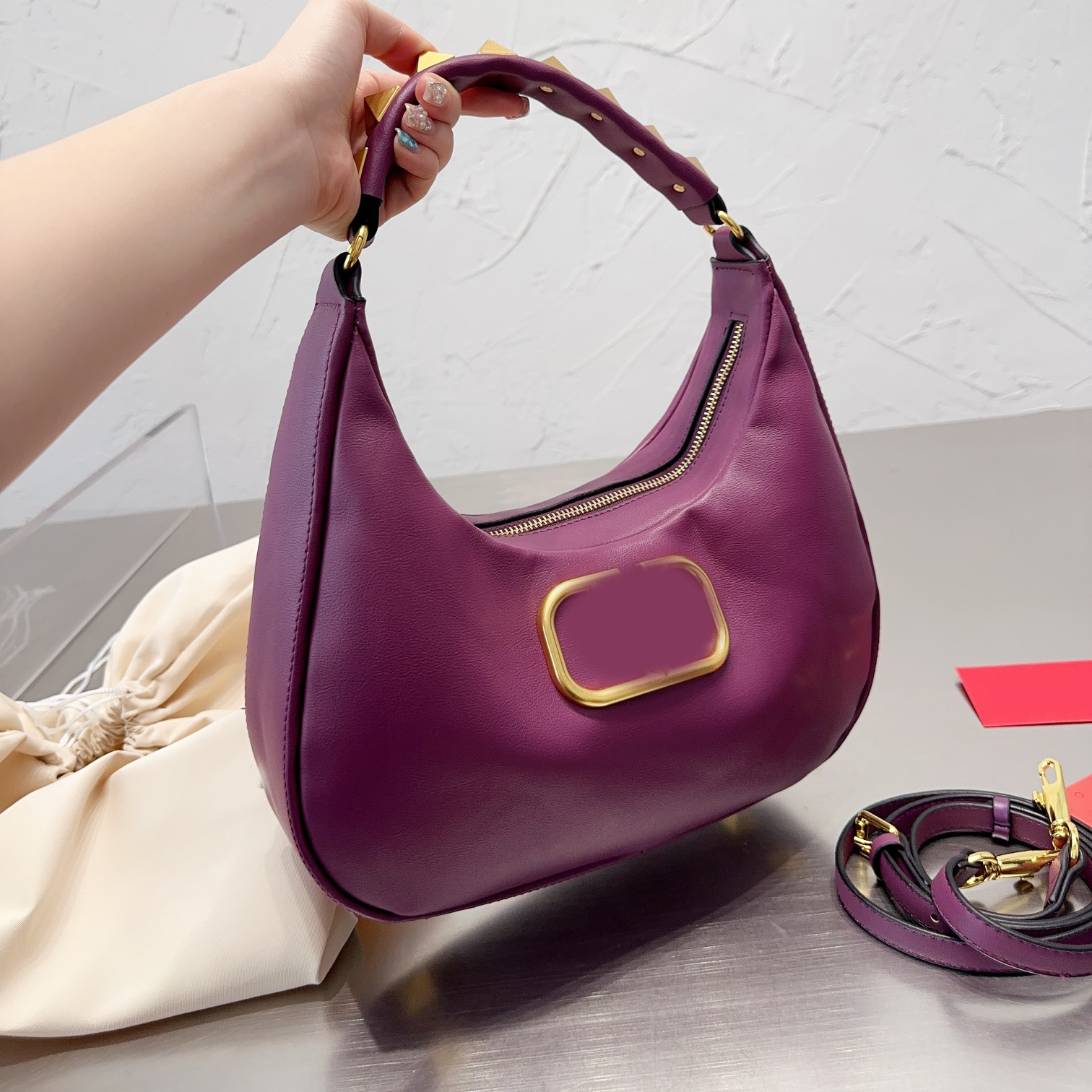 

Shoulder Bags Rivet Designer Brand Bag Totes Leather Crossbody Luxury Handbags Fashion High Quality Bag Women Letter Purse Phone Wallet Plain, Box