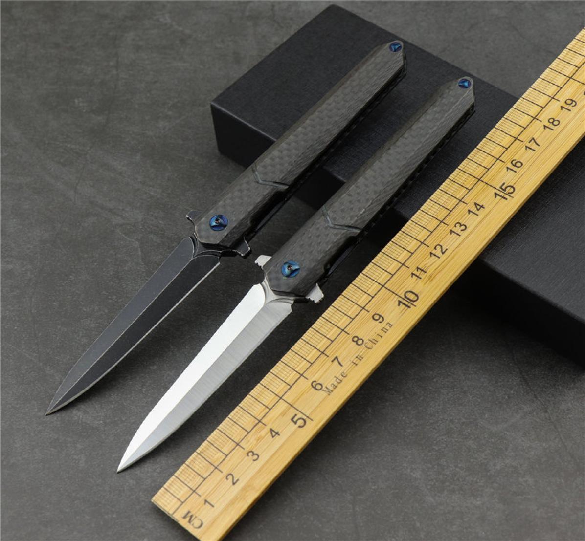 

M390 blade carbon fiber handle ball bearing folding knife outdoor camping sharp tactical hunting folding knife fruit knife EDC too7415485