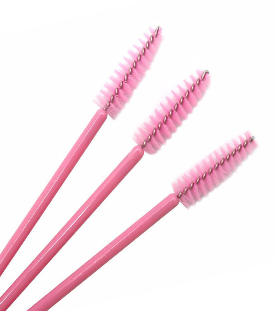 

50PCS Disposable Pink Mascara Wands Eyelash Brushes Eye Lash Eyebrow Applicator Cosmetic Makeup Brush Tool Kits1043112