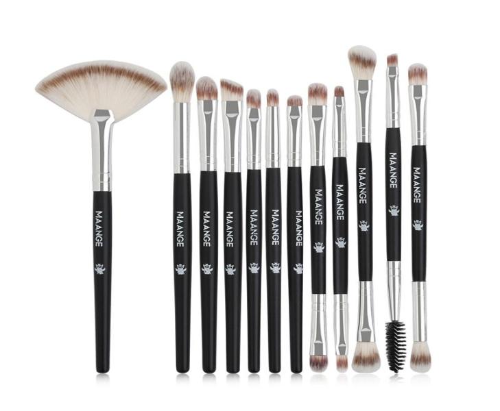 

Makeup Brushes MAANGE 12PCS Brush Wooden Handle Eye Shadow Eyebrow Eyelash Soft Women Beauty Tools Natural Cosmetics Tool6118233