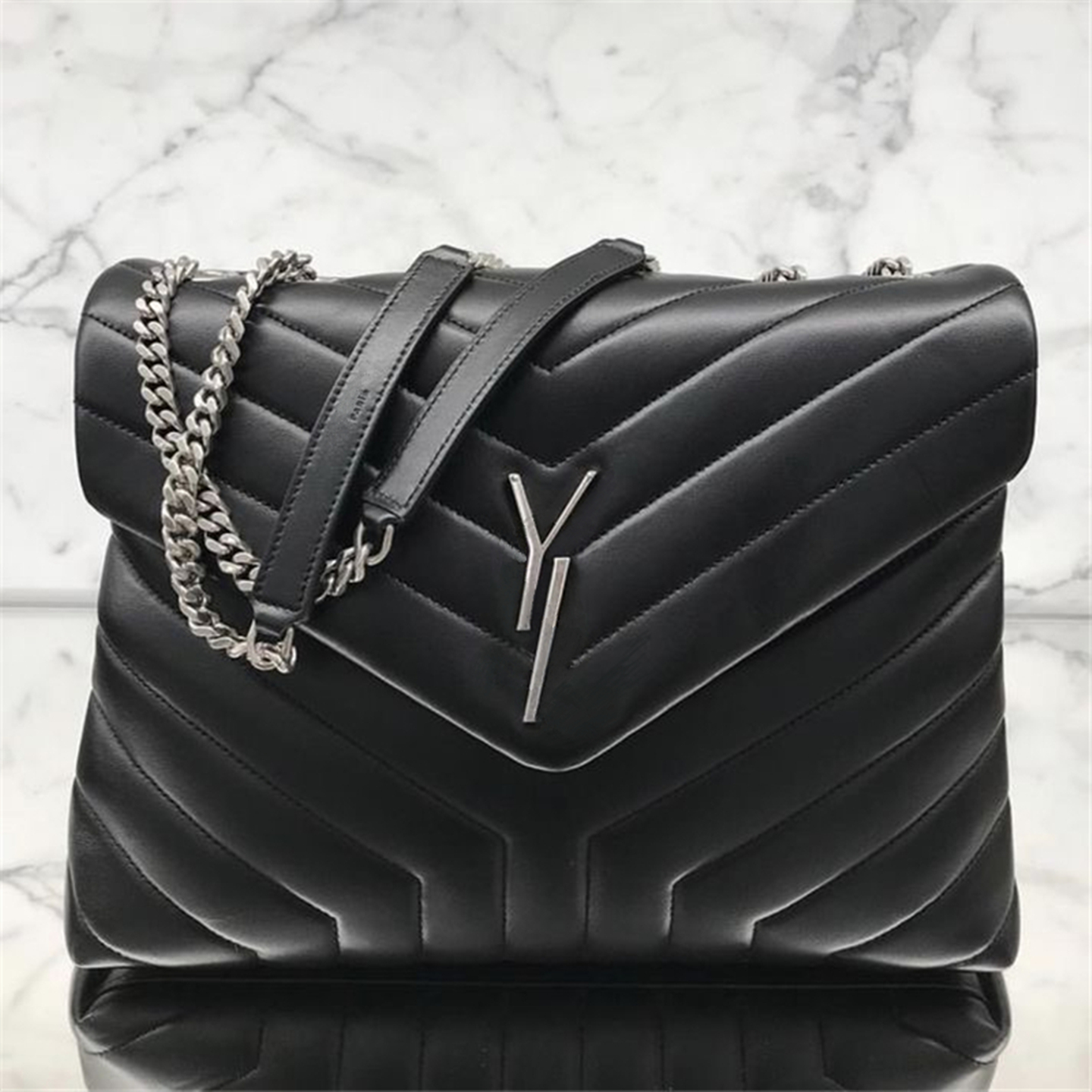 

Y Shape designer bags LOULOU PUFFER Quilted Leather shoulder bag Black Metal Chain classic caviar bag fashion top grade Luxury Woman Handbag Wallet Mini purse, Red