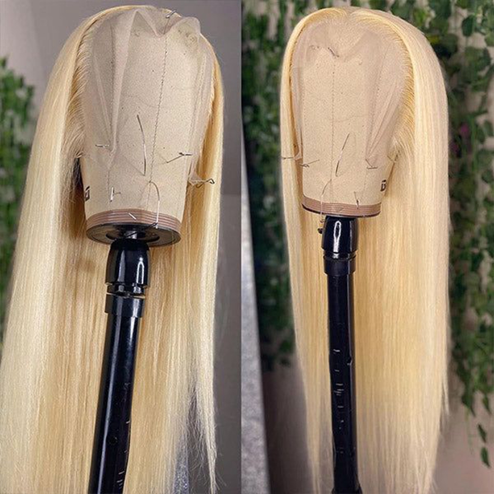 

New Product 13x4 Transparent Blonde Lace Frontal Human Hair Wigs 613 Bob Wig Brazilian Bone Straight Lace Front Human Hair Wigs 180 Density