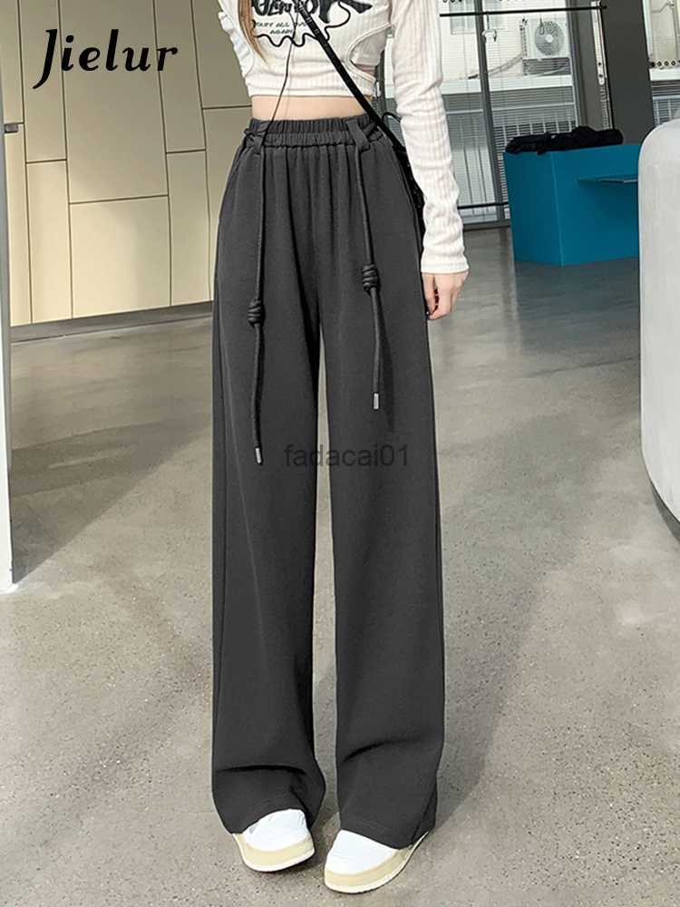 

Jielur White Sweatpants Wide Leg Sports Pants Women Spring Summer New Straight American Style Casual Pants Female Trousers SXL L230621