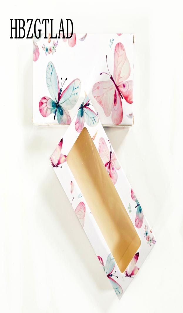 

Multicolor Butterfly print empty eyelash Packaging cardboard 25mm paper box packaging false eyelashes package case Fake eyelashes 1540682, Pink