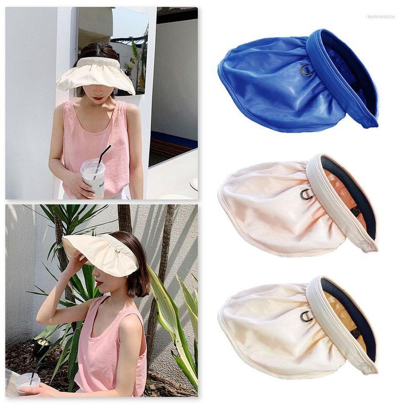 

Wide Brim Hats Sun Visor Hat For Women With Big Heads Beach Summer Uv Protection Korean Shell HatWide