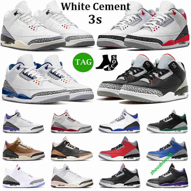 

3s Hotsale Basketball Shoes Men Women White Cement Black Metallic Gold Lucky Green Wizards Fire Red Archaeo Brown Mens Trainers Outdoor Sneakers, #23