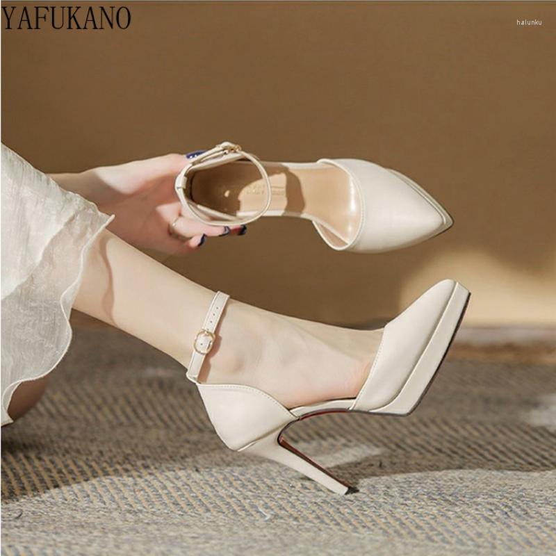 

Sandals 10CM High Heels Female Summer Designer Brand Platform Stiletto Ankle Strap Pumps Matte Leather Womens Shoes Size 32 33, Black suede