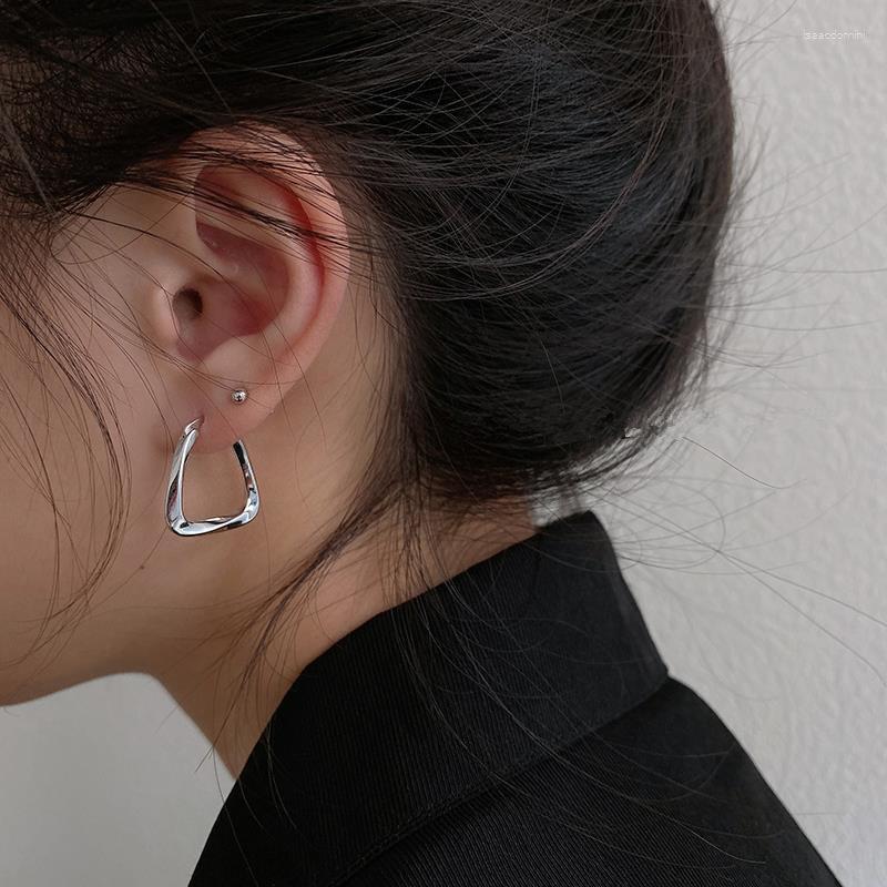 

Hoop Earrings Golden Geometric Square Women's Trendy Vintage Jewelry