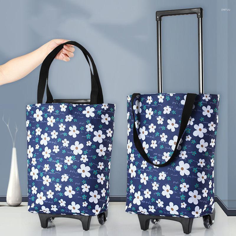 

Suitcases Portable Folding Shopping Bag Women's Big Pull Cart Bags For Organizer Buy Vegetables Trolley On Wheels The Market