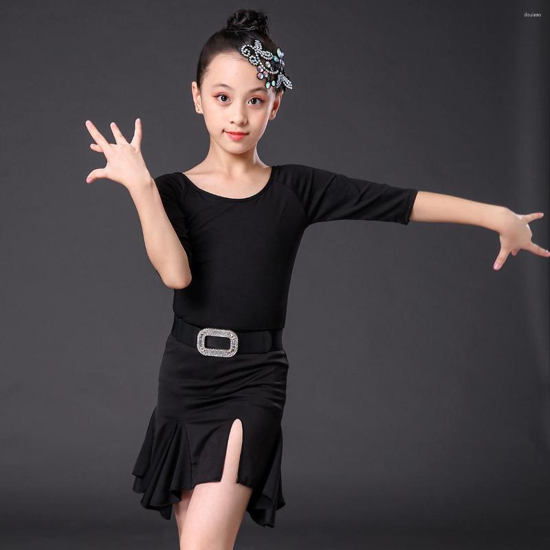 

Stage Wear 2023 Girls Latin Dresses For Dancing Sexy Tassel Fishbone Dance Skirt Ballroom Rumba Samba Children Cha Tango Dress, Dress a