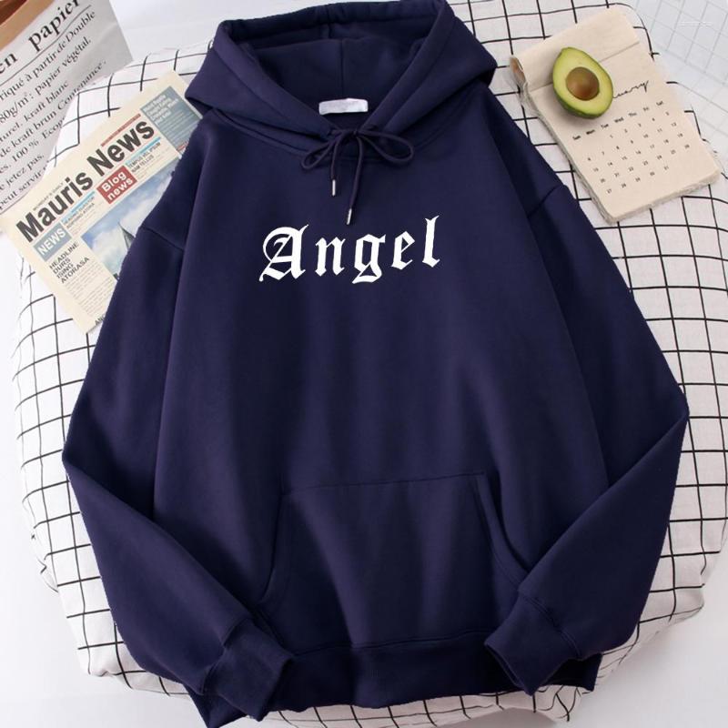 

Men's Hoodies Angel Creativity Letter Printing Male Funny Fashionsweatshirt Novelty Shoulder Drop Clothing Harajuku Hooded Hoodie Men, White