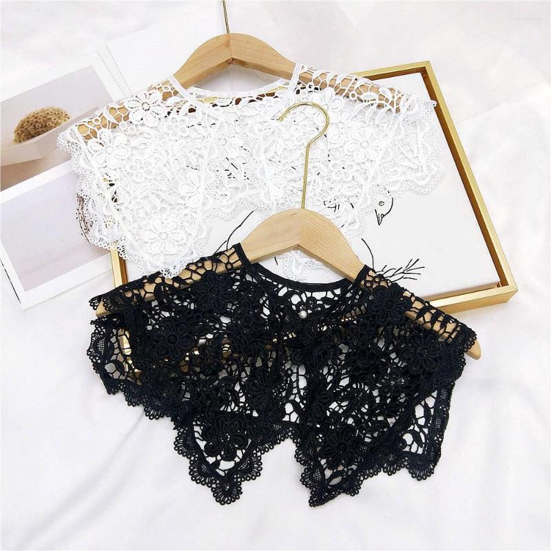 

Scarves Ladies Black White Flower Lace Neck Tie Scarf Womens Skinny Hair Head Scarfs For Women Handbag Caps Decoration A026