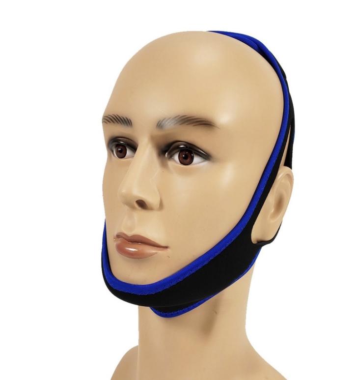 

round Blue Headband Breathable Prevention Sleeping AntiSnoring Snore Health Care Head Cover Chin Fixed Head Cover4753964
