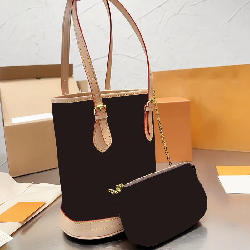

2023 New Luxury Handbag Designer Fashion Crossbody Bags Vintage Letter Printing Bucket bag Large Capacity Tote Wallet Leather women Clutch Handbags