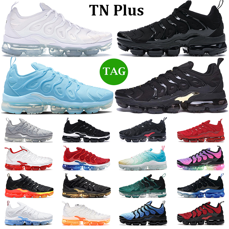 Designer tn plus hommes femmes chaussures de course tns Triple Black White Metallic Gold Cool Grey Hyper Blue Depuis 1972 Grape Mens Trainer Outd