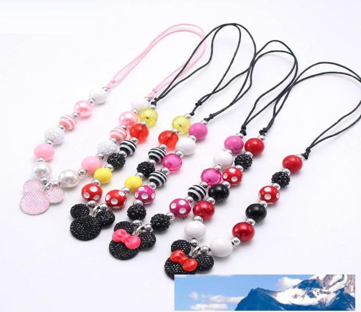 

Fashion cartoon pendant necklace baby chunky bubblegum beads necklace diy rope chain jewelry for girls lovely gift7751536