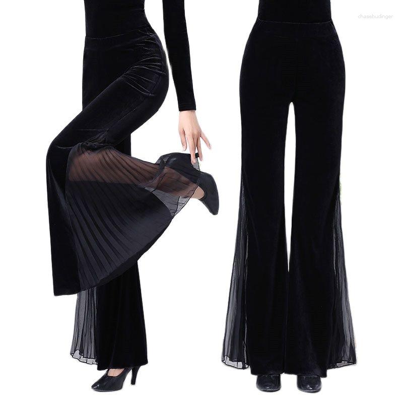 

Stage Wear Ballroom Dance Pants Lady's Tango Latin Dancing Costumes Women Competition Girls'Pants Training Trousers, Only pant