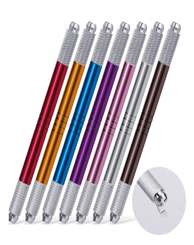 

TP007 Manual Dualhead Permanent Eyebrow Tattoo Pen Eyebrow Makeup Tattooing Machine Microblading Pen Disposable Handmade Microbla2854639