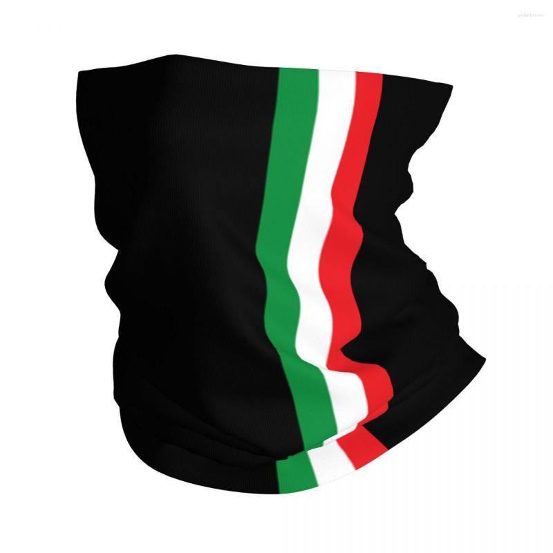 

Bandanas Italy Flag Bandana Neck Warmer Men Women Winter Hiking Ski Scarf Gaiter Italian Patriotic Face Cover