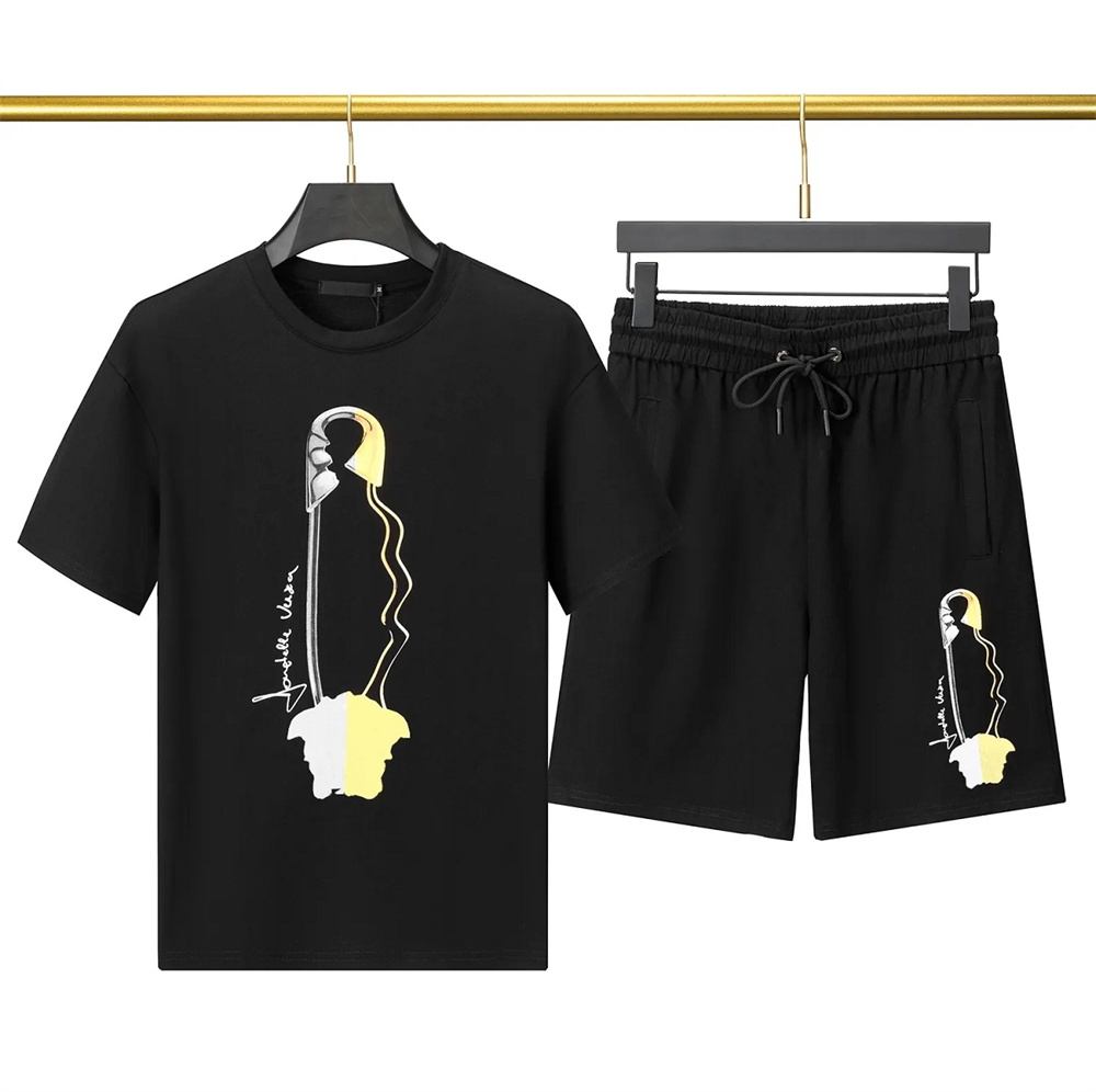 

Mens Beach Designers Tracksuits t shirt Tracksuits Men's T-shirt Shorts Set Summer Breathable Casual Running Set Fashion Printed Male Brand Sport Suit tss, 07
