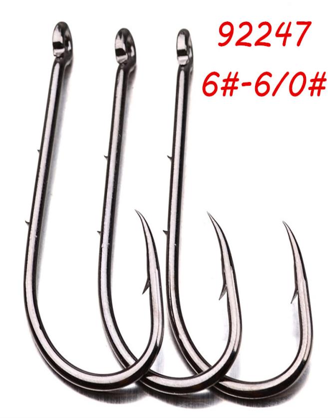 

200pcslot 12 Sizes 660 92247 Baitholder Hook High Carbon Steel Barbed Fishing Hooks FS1425920025
