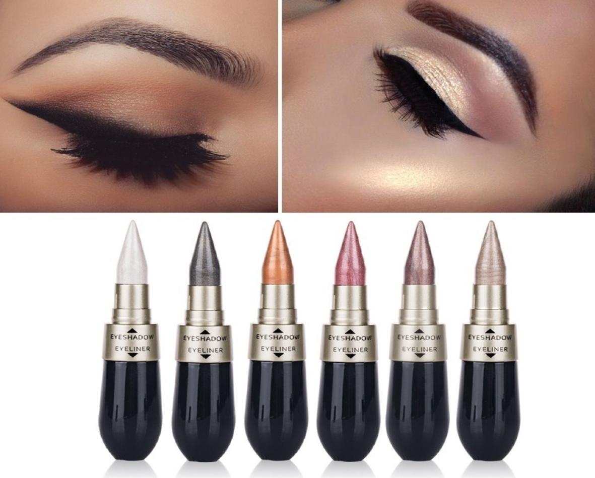 

Heng Fang Charming Eyeshadow Eyeliner Combination 2in1 Doubleend Waterproof Eye Makeup Easy to Wear Shimmer Soft Silky Eyes Color7727907, Single color