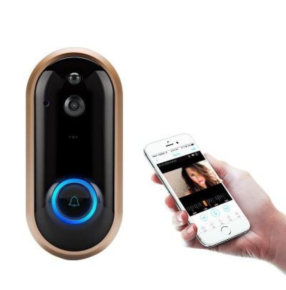 

1080P Smart WiFi Doorbell Intercom Video Ring IR Entry Door Alert Wireless Security Chime Door Cam Alarm with Camera1645479