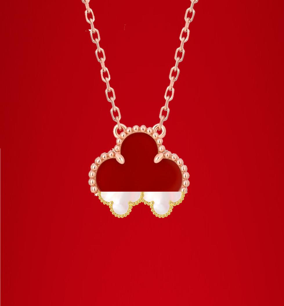 

Fourleaf clover Necklace women 18K color gold gold classic fashion high quality gift box9910790